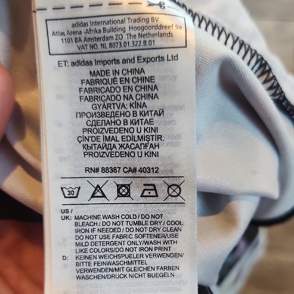 Adidas originals poisonous garden size small 3 stripe body/swim suit - Picture 8 of 9